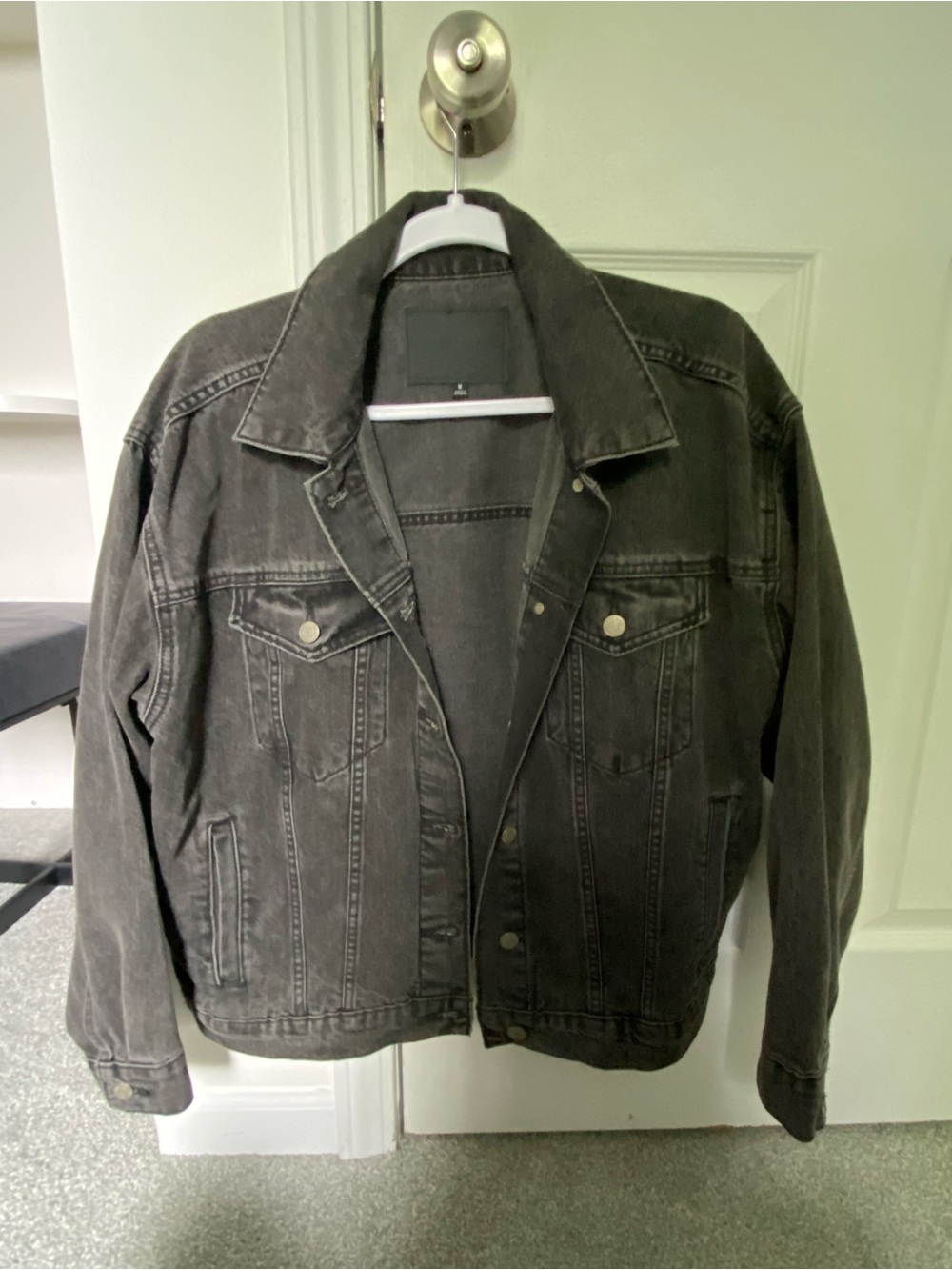 Lucky Brand Black Washed Denim Jacket
